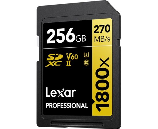 Lexar memory card SDXC 256GB Professional 1800x UHS-II U3 V60