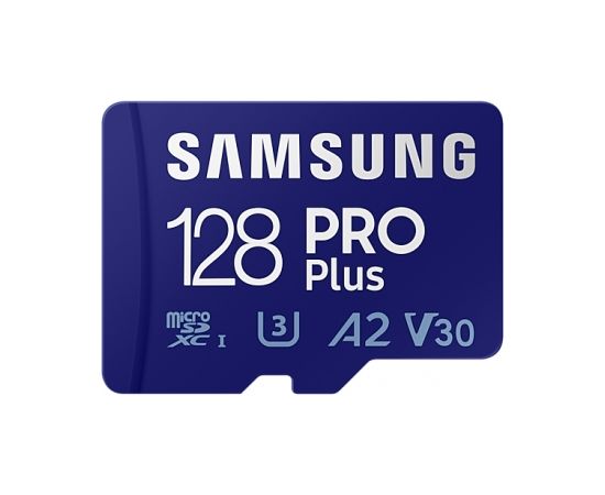 Samsung microSD Card Pro Plus 128 GB, MicroSDXC, Flash memory class 10, SD adapter