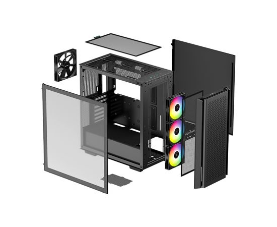 Deepcool MID TOWER CASE CG540  Side window, Black, Mid-Tower, Power supply included No