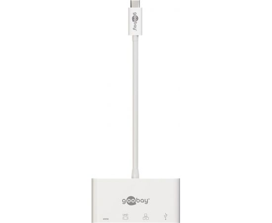Goobay USB-C Multiport Adapter (HDMI + Ethernet, PD)  62105 White