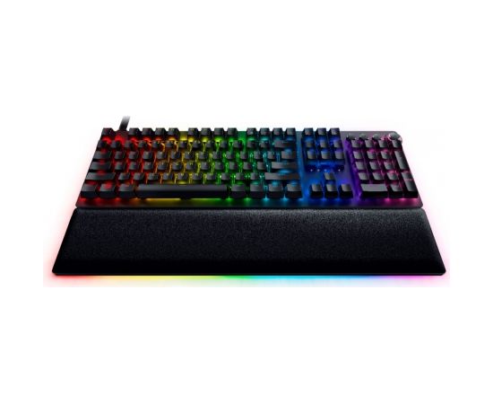 Razer Huntsman V2 Optical Gaming Keyboard RGB LED light, QWERTY US International, Wired, Black, Clicky Purple Switch, Numeric keypad