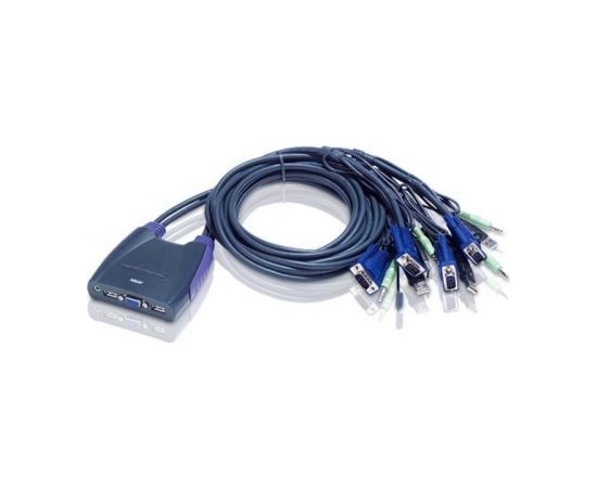 Aten 4-Port USB VGA/Audio Cable KVM Switch