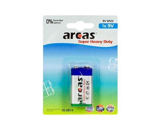 Arcas 9V/6LR61, Super Heavy Duty, 1 pc(s)