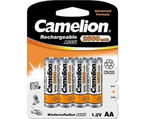 Camelion AA/HR6, 2500 mAh, Rechargeable Batteries Ni-MH, 4 pc(s)