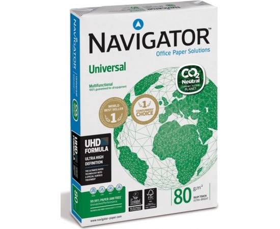 Papīrs NAVIGATOR CO2 NEUTRAL, A4, 80 g/m2, 500 lapas Papīrs printeriem