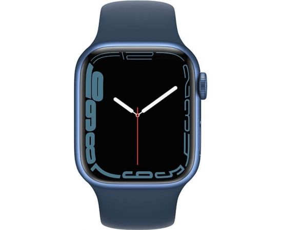 Apple Watch 7 GPS 45mm Sport Band, blue/abyss blue (MKN83EL/A)