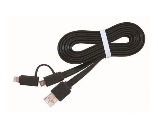 Gembird USB charging combo cable (Lightning 8-pin/Micro USB), 1m, black