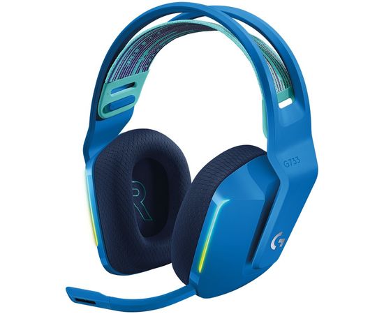 LOGITECH G733 LightSpeed Wireless RGB Gaming BLUE Headset Austiņas Zilas