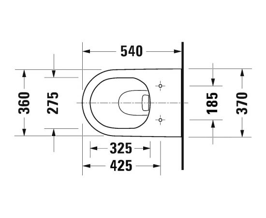 Duravit D-Neo Rimless sienas WC poda komplekts, balts