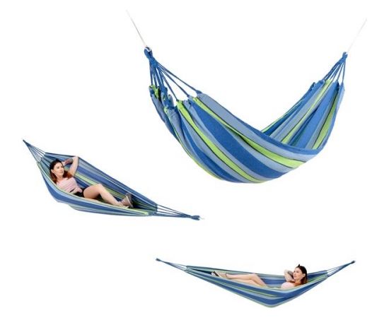 Šūpuļtīkls NC9003 BLUE-GREEN HAMMOCK NILS CAMP