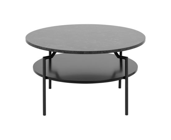 Coffee table GOLDINGTON D80xH45cm, black marble