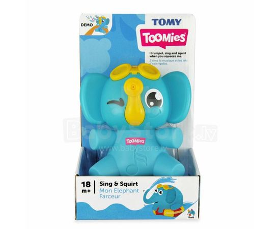 TOMY Art.E7281572030 Dziedošs mazuļa zilonis