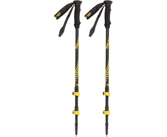 Trekking poles Viking Teho Trekking 610-19-3322-64, Black-Yellow