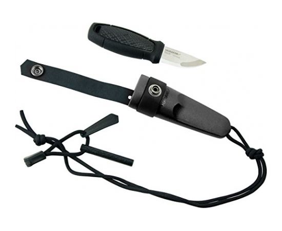 Morakniv® Eldris Neck Knife Black, Fire Starter Kit