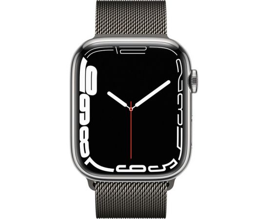 Apple Watch 7 GPS + Cellular 45mm Stainless Steel Milanese Loop, silver (MKJW3EL/A)