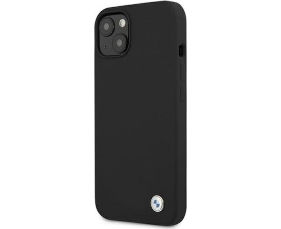 BMW BMHCP13MSILBK Hardcase Silicone Силиконовый защитный чехол для телефона Apple iPhone 13 Черный