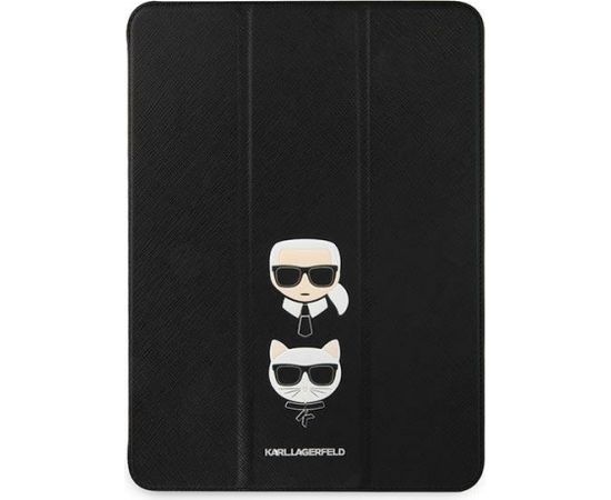 Karl Lagerfeld Saffiano KLFC12OKCK Grāmatveida Maks Planšetdatoram Apple iPad 12.9" Pro 2021 Melns