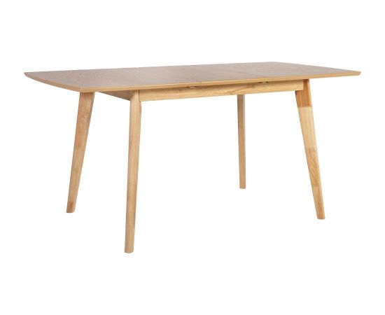 Ēdamistabas galds JONNA 120/160x80xH76cm, virsma: ozolkoka finierējums, kājas un rāmis: gumijas koks, krāsa: dabīgs