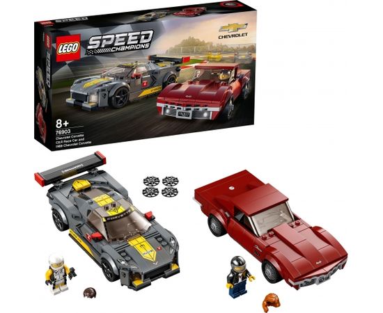 LEGO Speed Chevrolet Corvette C8.R Race Car un 1968 Chevrolet Corvette (76903)