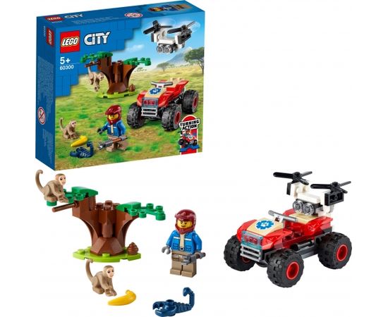 LEGO City Savvaļas dzīvnieku glābšanas kvadricikls, no 5+ gadiem (60300) Lego City