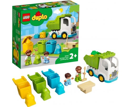 LEGO DUPLO Atkritumu izvešanas auto un šķirošanas konteineri, no 2+ gadiem  (10945)