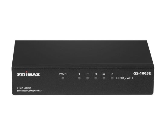 Edimax 5-Port Gigabit Switch GS-1005E Unmanaged, Desktop/Wall mountable, 1 Gbps (RJ-45) ports quantity 5, Power supply type External