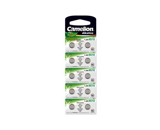 Camelion AG10/LR54/LR1131/389, Alkaline Buttoncell, 10 pc(s)