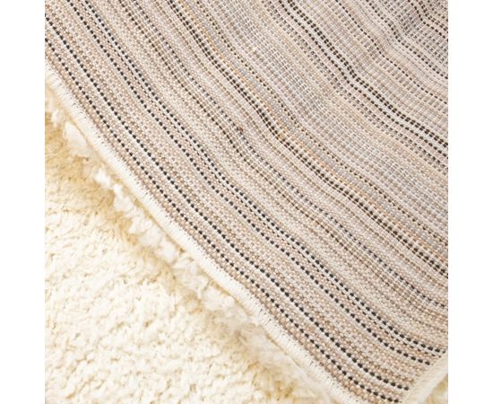 Carpet VELLOSA-1, 133x190cm, white long pile carpet