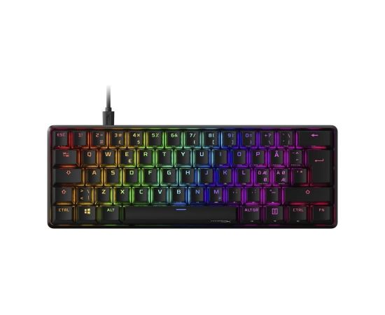 HP HyperX Alloy Origins 60, LEDs RGB, HyperX RED, USB, US