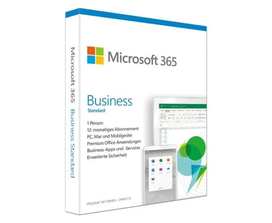 Microsoft 365 Business Standard - 1 PC/MAC, 1 Year - DE - Box Программное обеспечение