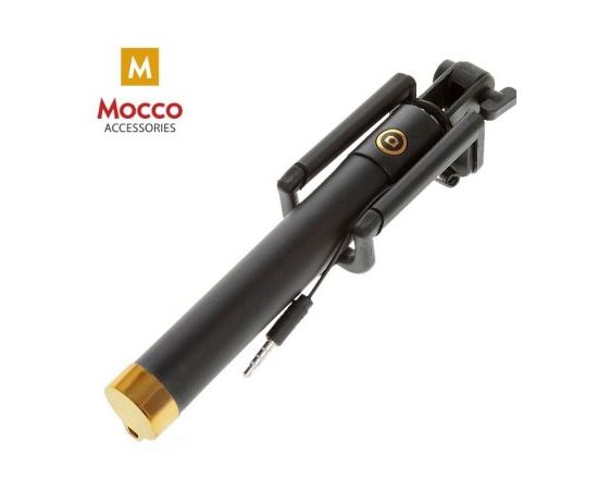 Mocco Basic Selfie Stick Statīvs ar iebūvētu pogu rokturī 3.5mm / 78 cm / Audio vadu / Zeltains (Ir veikalā)