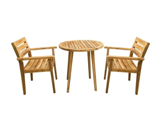 Dārza mēbeļu komplekts FLORIAN galds un 2 krēsli