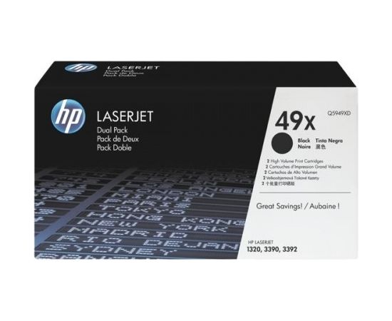 HP Q5949XD No.49XD Dual Pack Black Cartrdige (Q5949XD) EOL