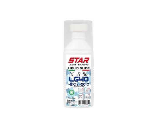 Star Ski Wax LG40 -8/-20°C Liquid Glide Wax Sponge 75ml / -8... -20 °C