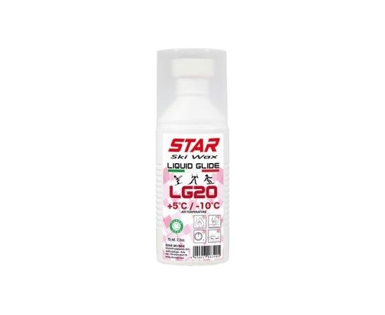 Star Ski Wax LG20 +5/-10°C Liquid Glide Wax Sponge 75ml / +5...-10 °C