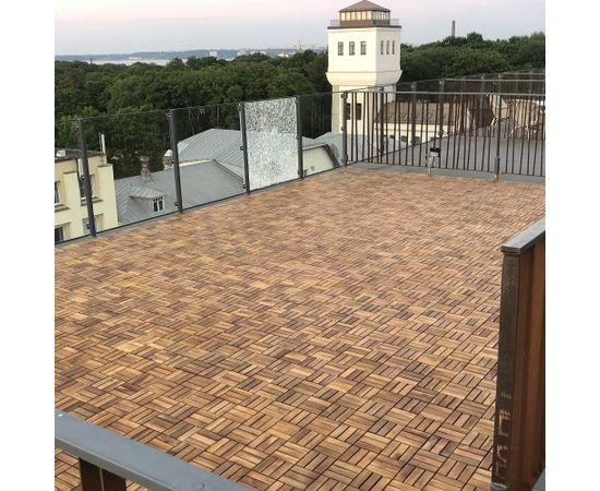 Террасная доска FINLAY 30x30x2см, 11шт / 0,99m2, дерево: акация, обработка: промасленный