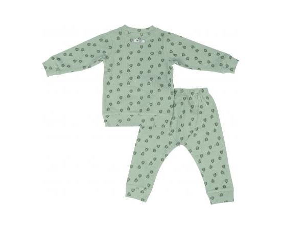 Lodger Nombad Rib bērnu pidžama, 92 izm, Silt Green - SP 080_92