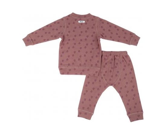Lodger Nombad Rib bērnu pidžama, 92 izm, Rosewood - SP 099_92