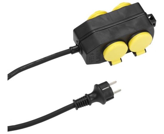 Vivanco āra pagarinātājs, 4 ligzdas, 1,4m IP44, melns (39609) Strāvas pagarinātāji