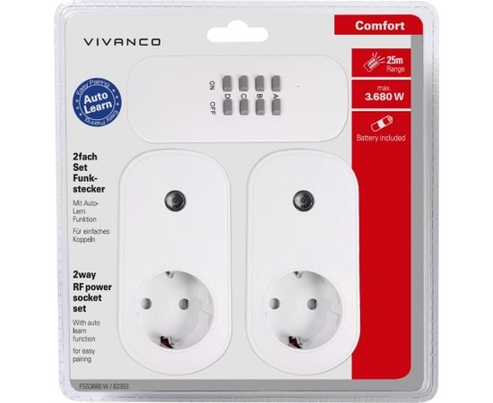 Vivanco штекер RF 3680W 2pcs (62353)
