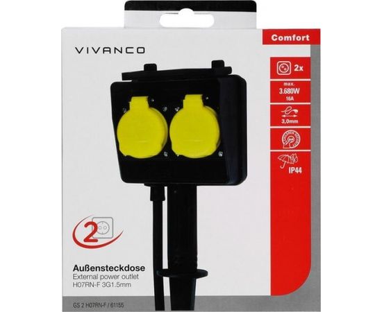 Vivanco extension cord H07RN-F 3m (61155)