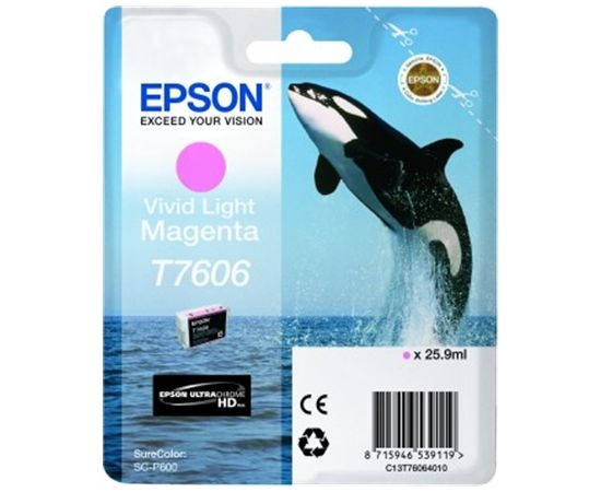 Epson T7606 Ink Cartridge, Light Magenta
