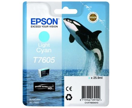 Epson T7605 Ink Cartridge, Light Cyan