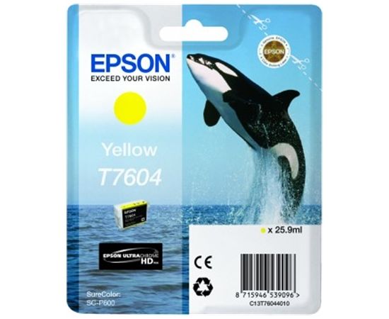 Epson T7604 Ink Cartridge, Yellow