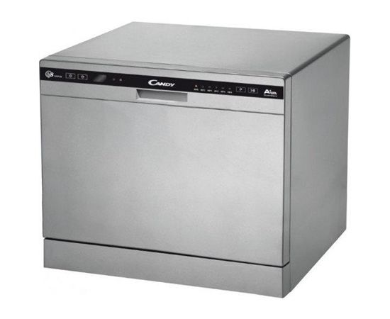 Candy   CDCP 8/E-S Table, Width 55 cm, Number of place settings 6, Number of programs 6, A+, AquaStop function, Silver