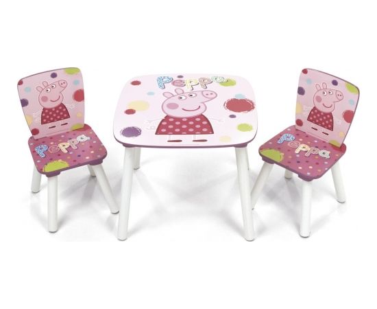 ARDITEX Disney Peppa Pig koka galds & 2 krēsli - PP8377