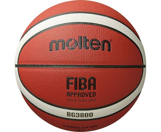 Basketbola bumba MOLTEN B6G3800 FIBA, sint. ādas izmērs 6