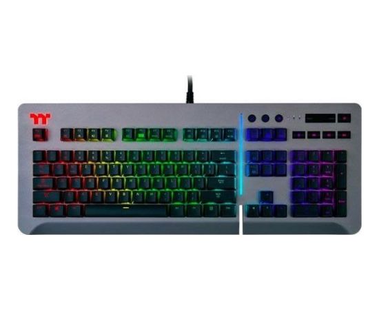 Thermaltake Level 20 RGB titanium Gaming Keyboard grey, MX SPEED RGB Silver, USB, US