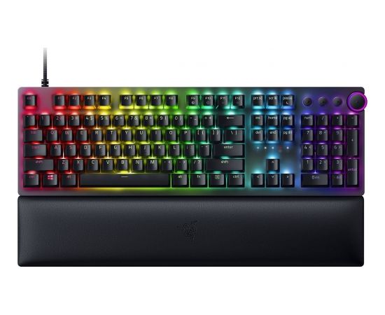 Razer Huntsman V2 black, LEDs RGB, Razer linear Optical Gen-2 RED, USB, US