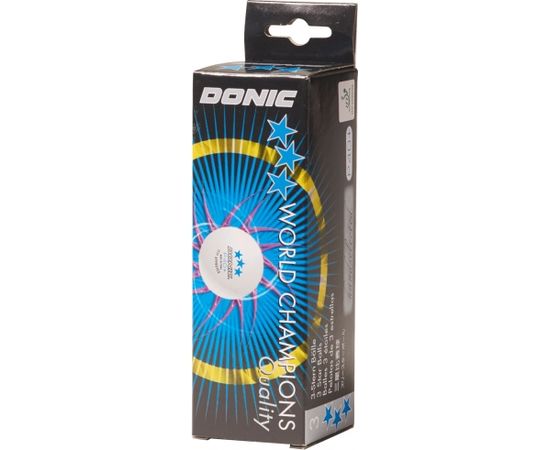 Table tennis ball DONIC P40+ 3star 3pcs White